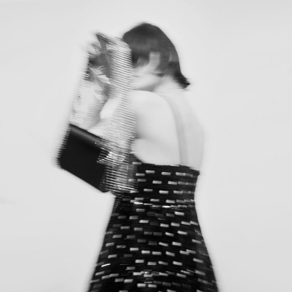 NWT Zara sequin polka dot baby doll mini holiday dress - Picture 5 of 13